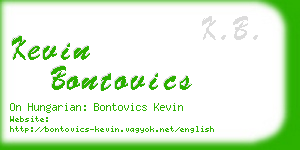 kevin bontovics business card